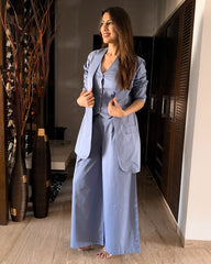 Stylish Bell-Bottoms with Vest Coat and Blazer