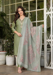 Beautiful Roman Silk Kurti With Classy Comfort Pant and Silk Printed Dupatta