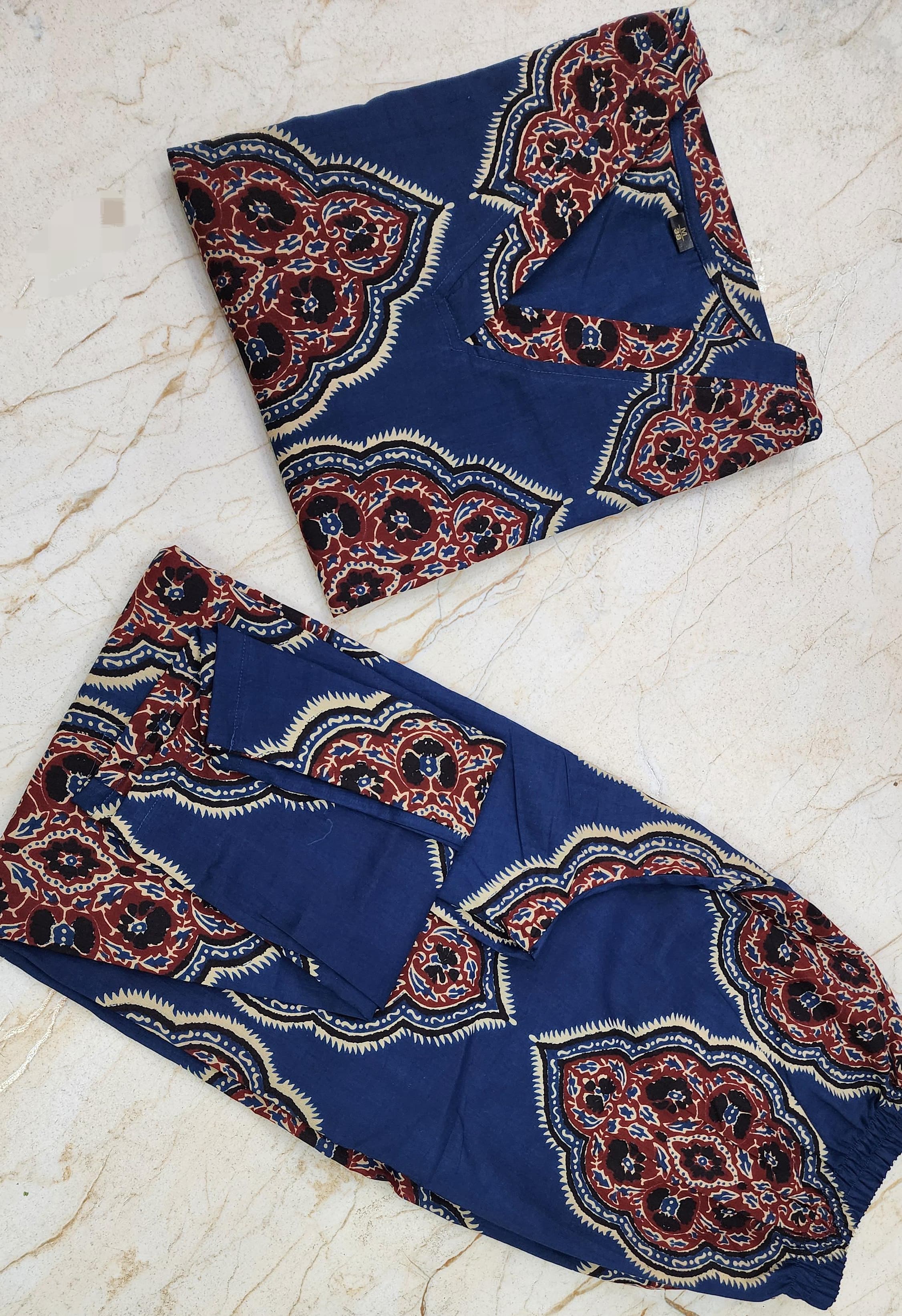 Indigo Blue Cotton Co-Ord Set