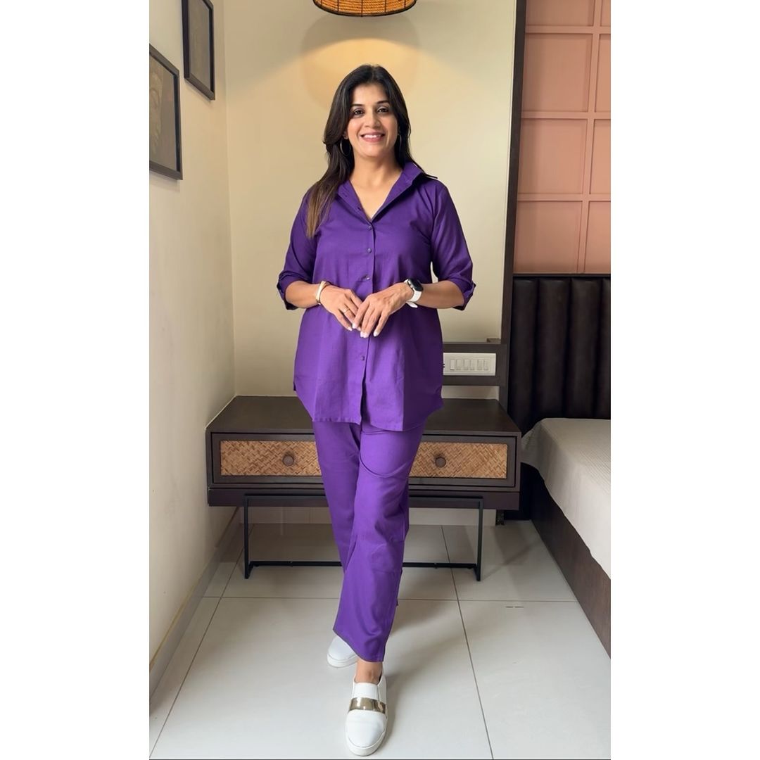 Suitkari, Co ord set, Purple Co  ord set