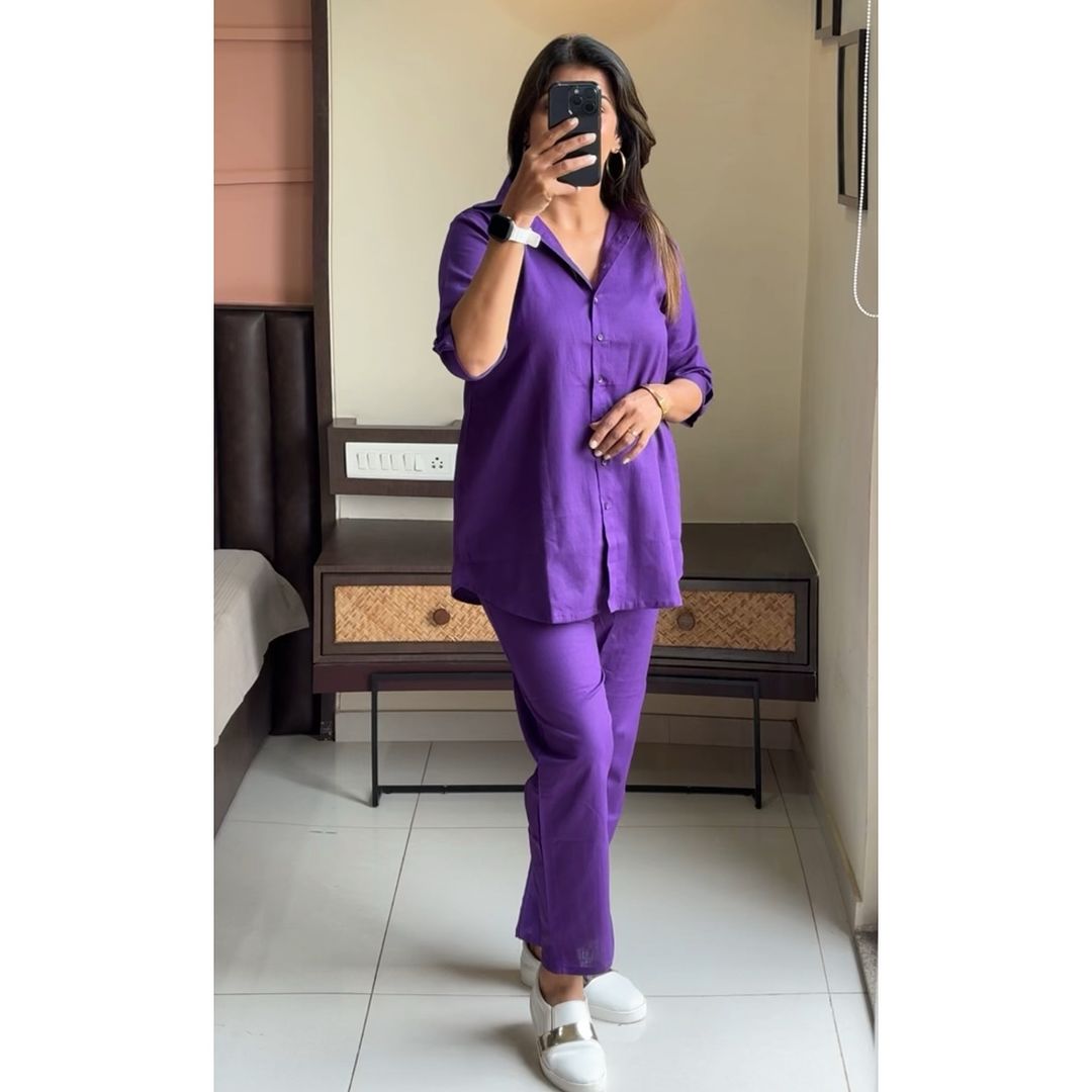 Suitkari, Co ord set, Purple Co  ord set