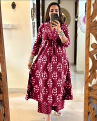 Suitkar, Wine anarkali set