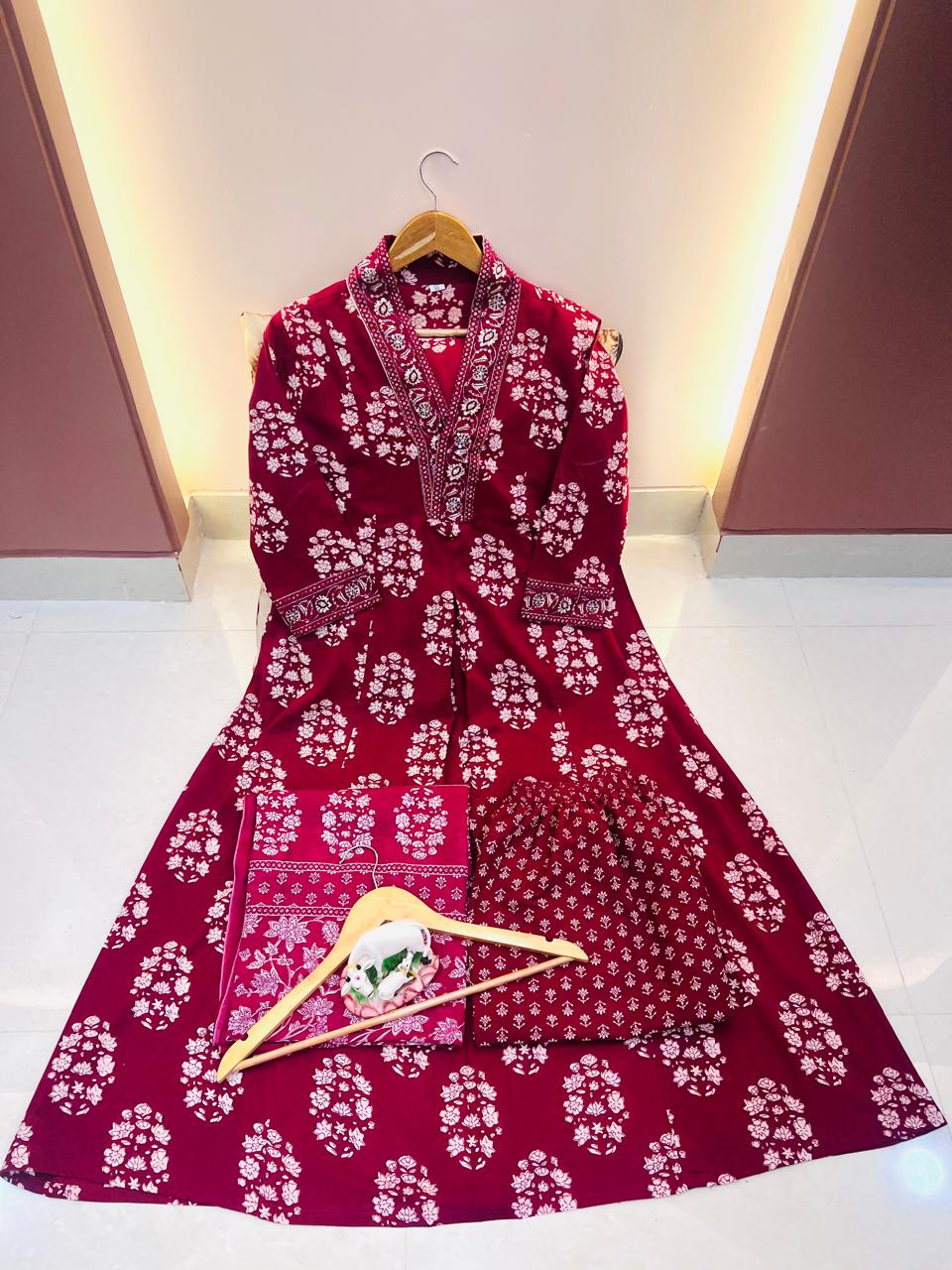 Suitkar, Wine anarkali set
