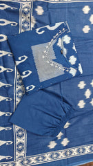 Indigo Ikat Elegance Dupatta Set
