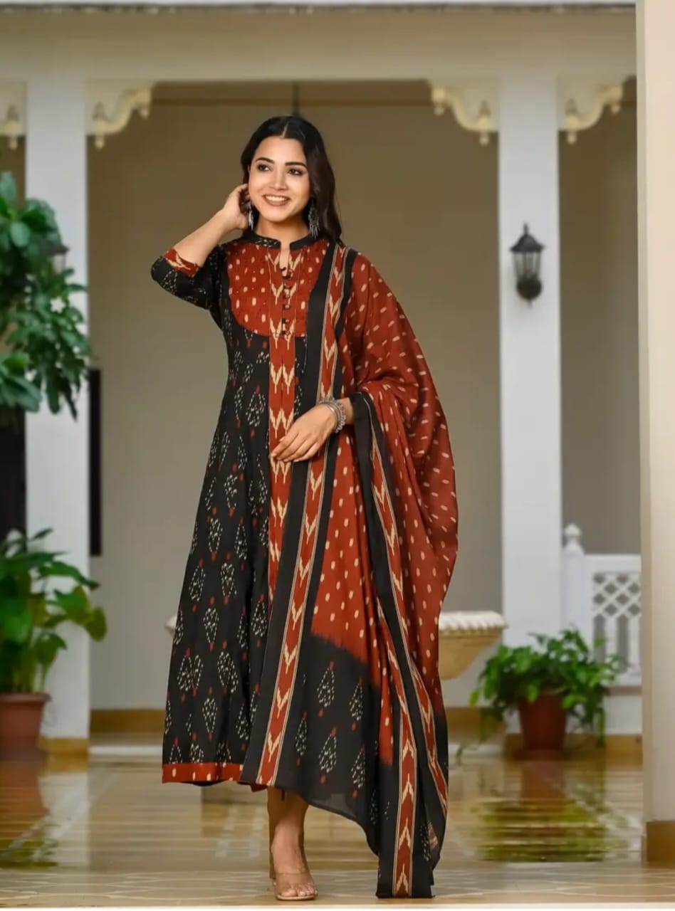 anarkali kurta set, kurta setwith dupatta, suitkari