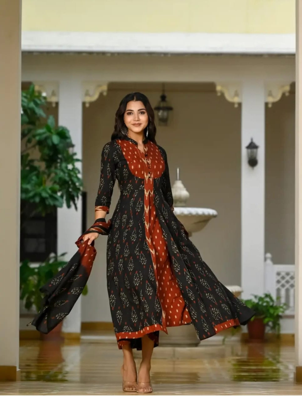 anarkali kurta set, kurta setwith dupatta, suitkari