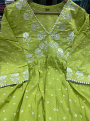 Green Dupatta set, cotton dupatta set, suitkari