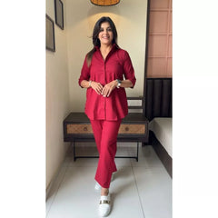 Classic Maroon Co-ord Set